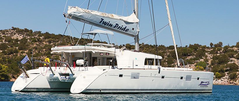 Lagoon 500 Crewed Catamaran Charter Greece Main